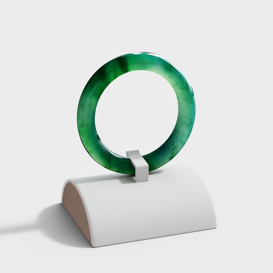 Jade Bangle 3D model with Elegant Design