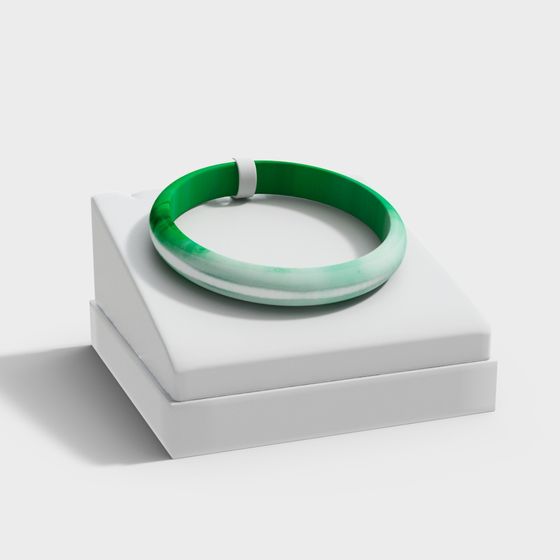 Elegant Jade Bangle 3D Model