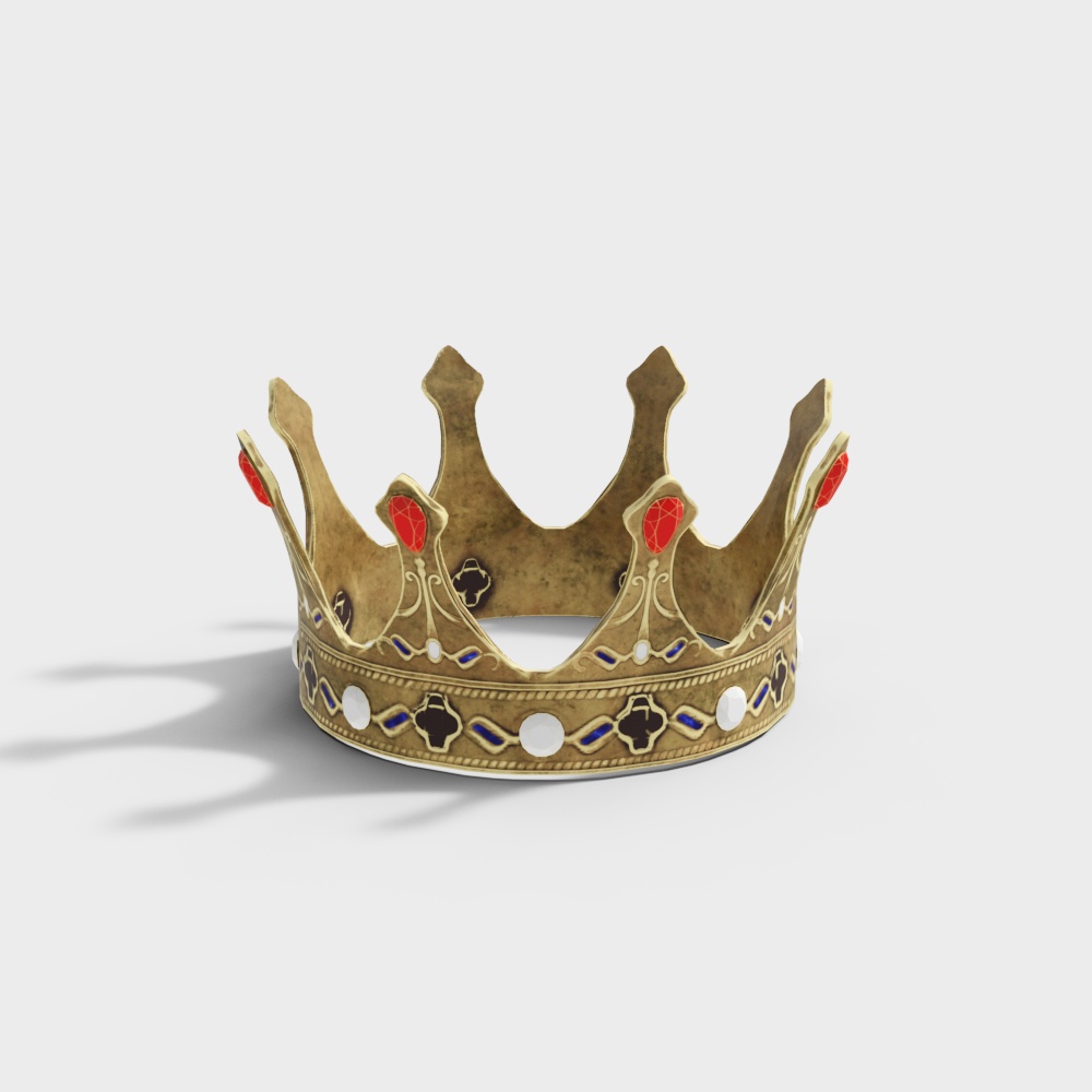 Majestic Crown 3D Model for Royal Designs