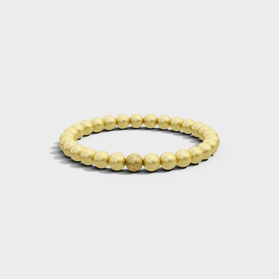 Low-Poly Golden Bead Bracelet 3D model