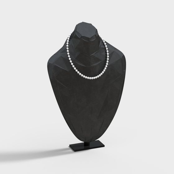 Geometric Pearl Necklace Display Stand 3D model