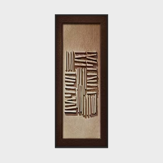 Realistic Wood Grain Decorative Panel 3D Model
