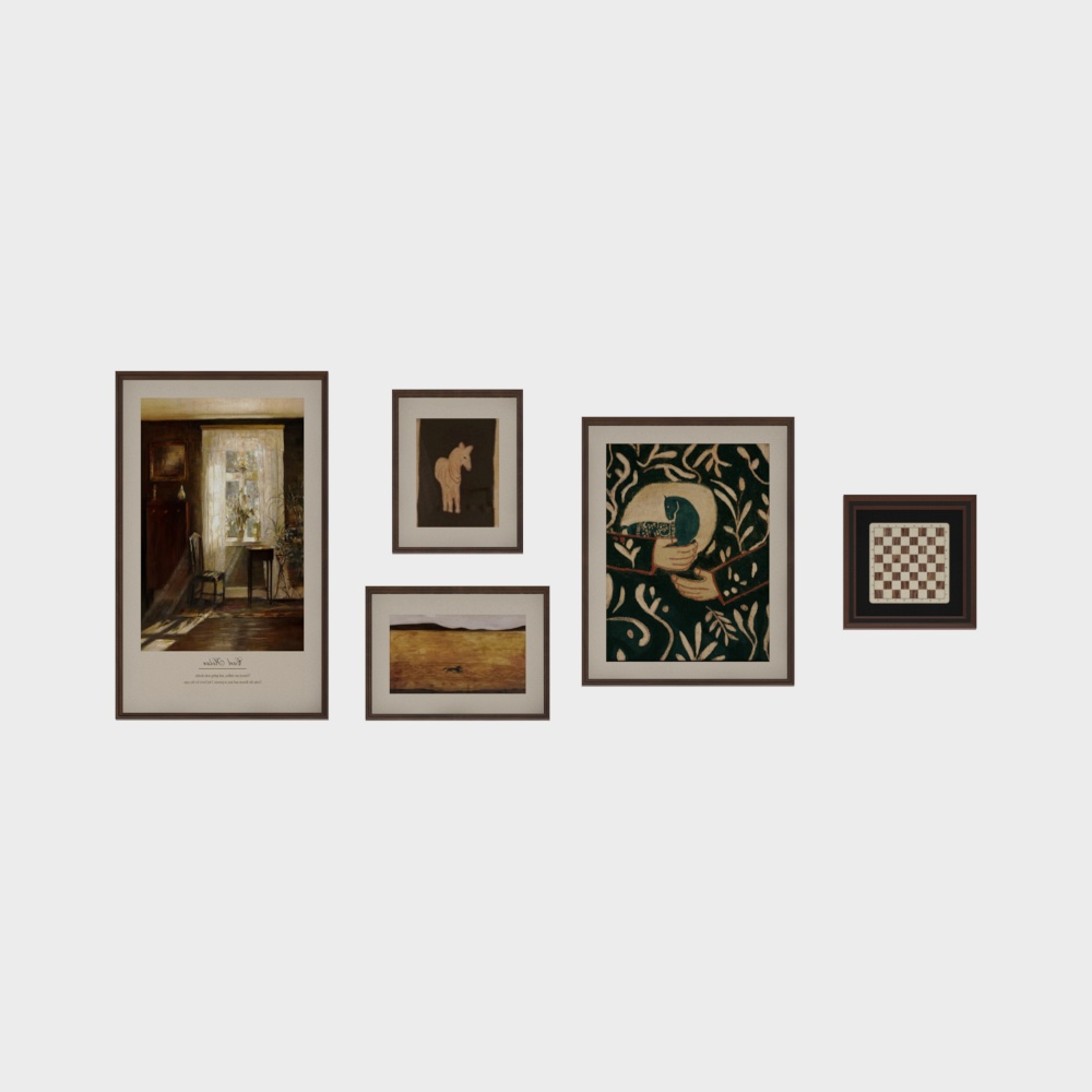 Vintage style decorative photo wall