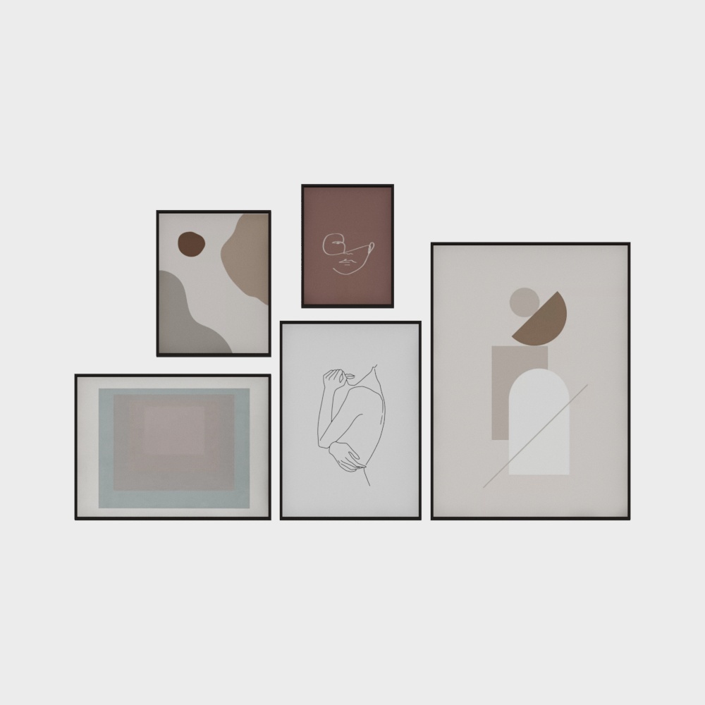 Abstract Frame Collection 3D Model – Low-Poly Artistic Frames