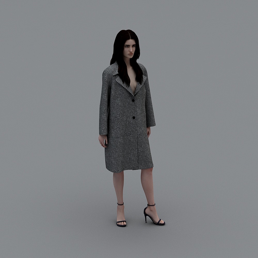 Low Polygon Fashion Model 3D model for Modern Design