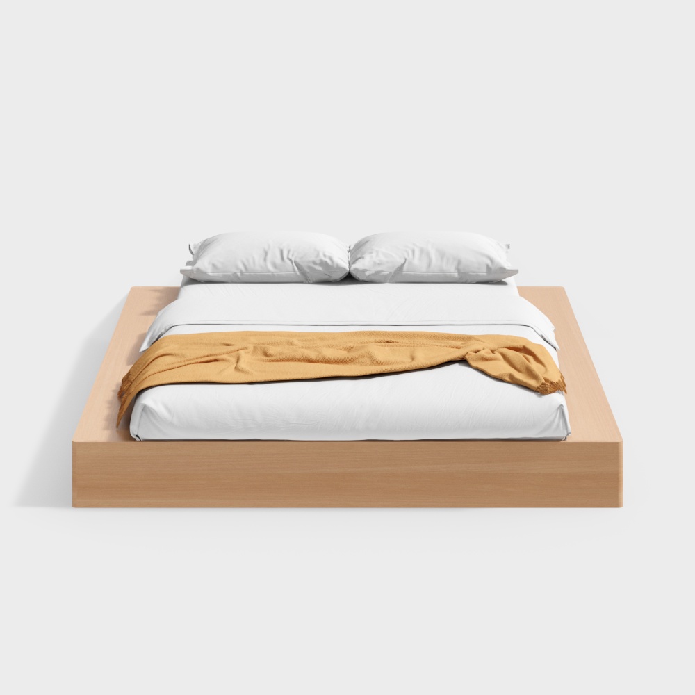 Giường nền hoang dã # - màu gỗ tự nhiên - 2 mét