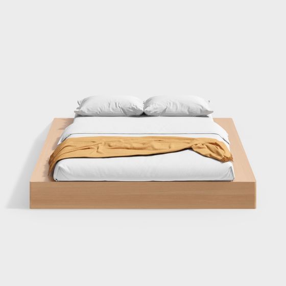 Giường nền hoang dã # - màu gỗ tự nhiên - 2 mét