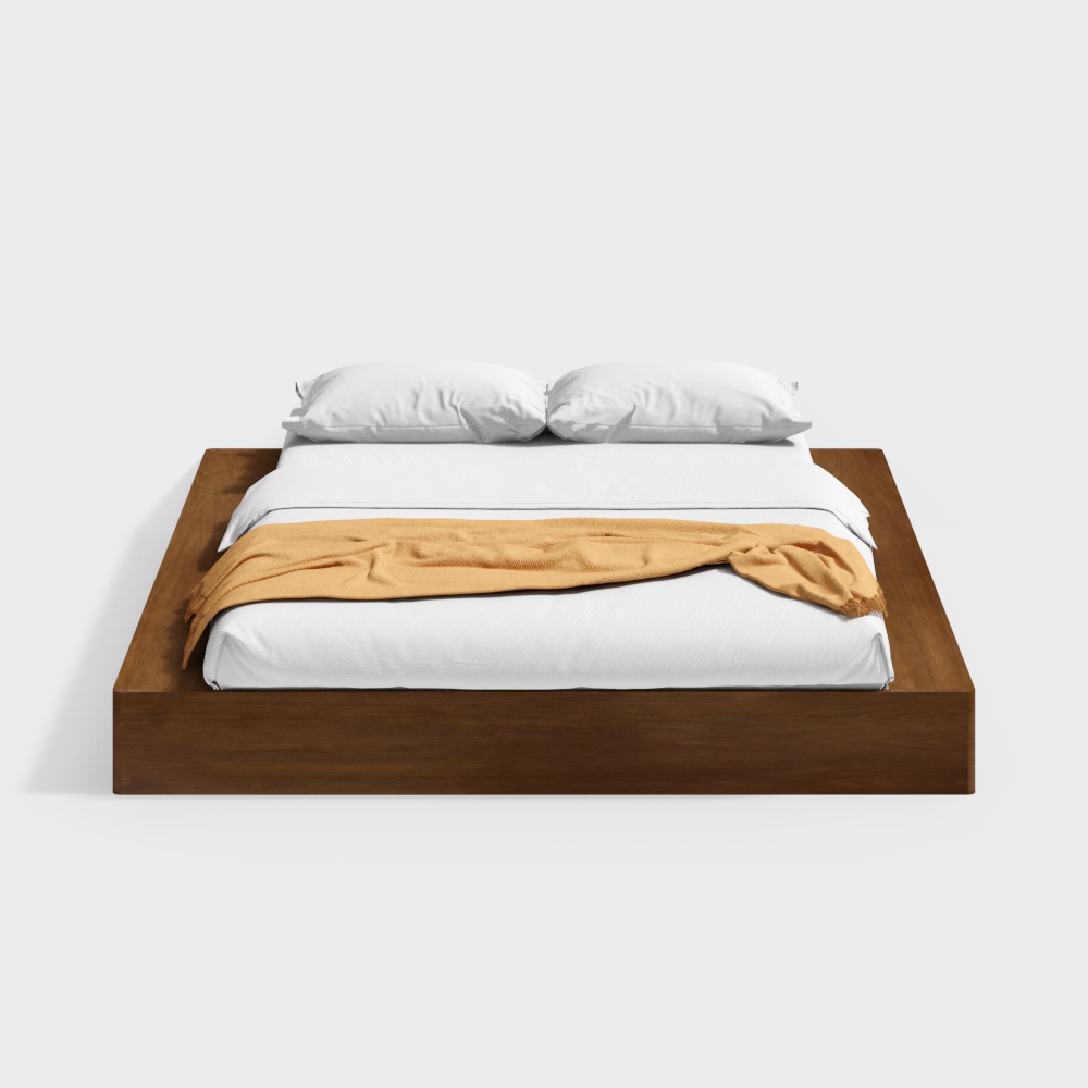 Wild Platform Bed - Walnut Color - 2 Meters