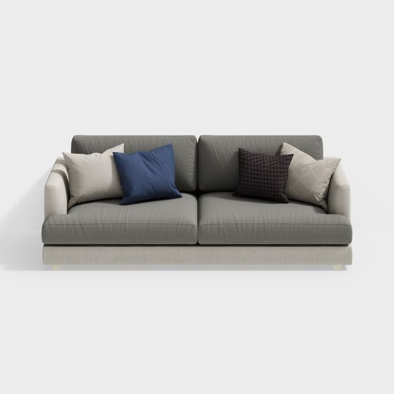 Urban Comfort Low-Poly Sofa 3D model for Modern Spaces