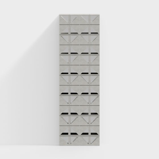 Concrete Geometric Screen 3D model