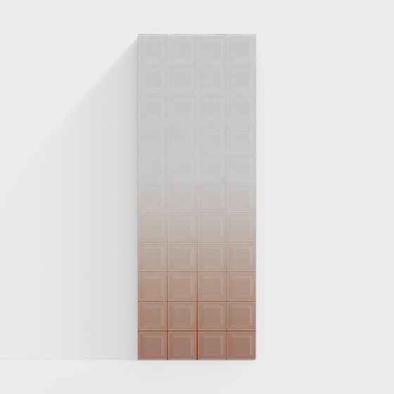 Stylish Low-Poly Brick Wall 3D model