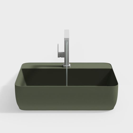 Square Sink 3D model for Modern Aesthetics