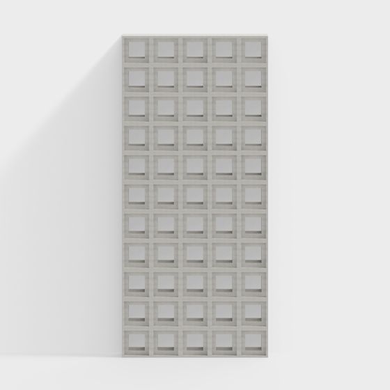 Gray Cement Hollow Brick Partition for Modern Spaces