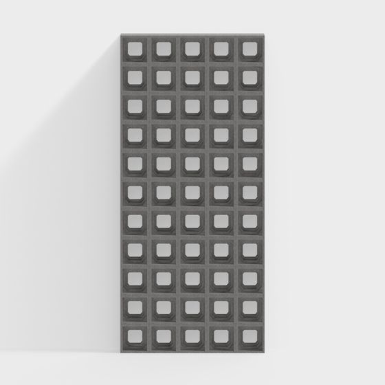 Cement Hollow Brick Partition in Black