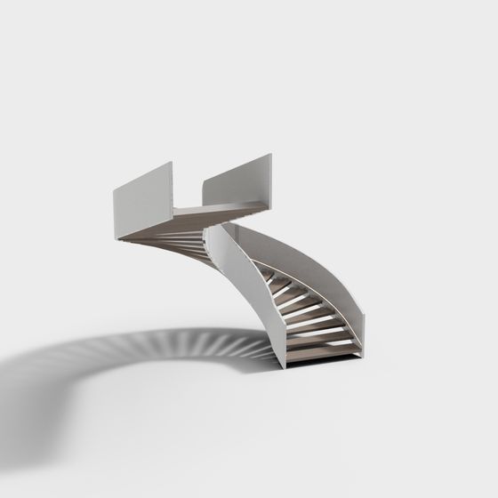 Elegant Spiral Staircase 3D model