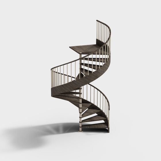 Elegant Spiral Staircase 3D model