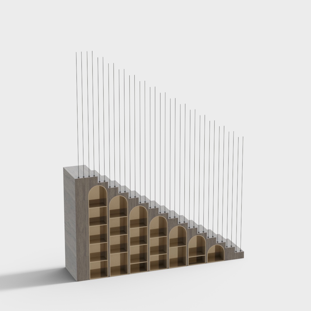 Кабинет для лестницы из бревен