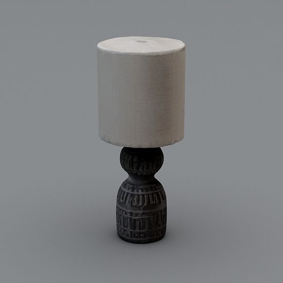 Elegant Low-Poly Table Lamp 3D model