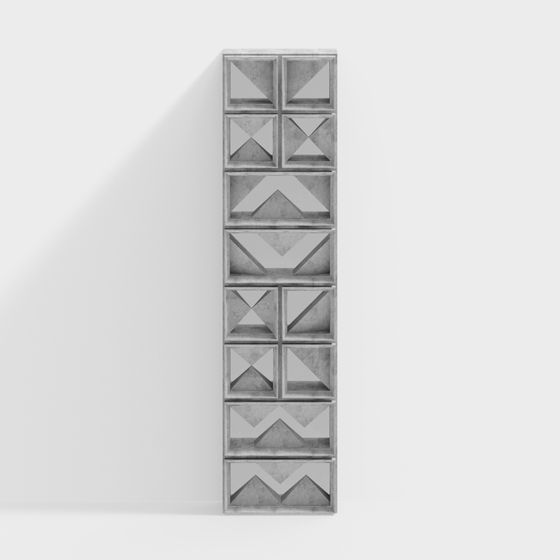 Stylish Low-Poly Geometric 3D model for Creative Projects