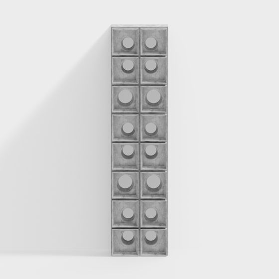 Concrete Storage Cabinet 3D model for Modern Interiors