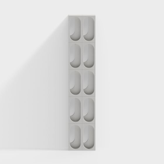 Modular Storage Cabinet Low Poly 3D model