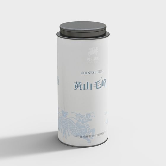 Elegant Chinese Tea Canister 3D Model