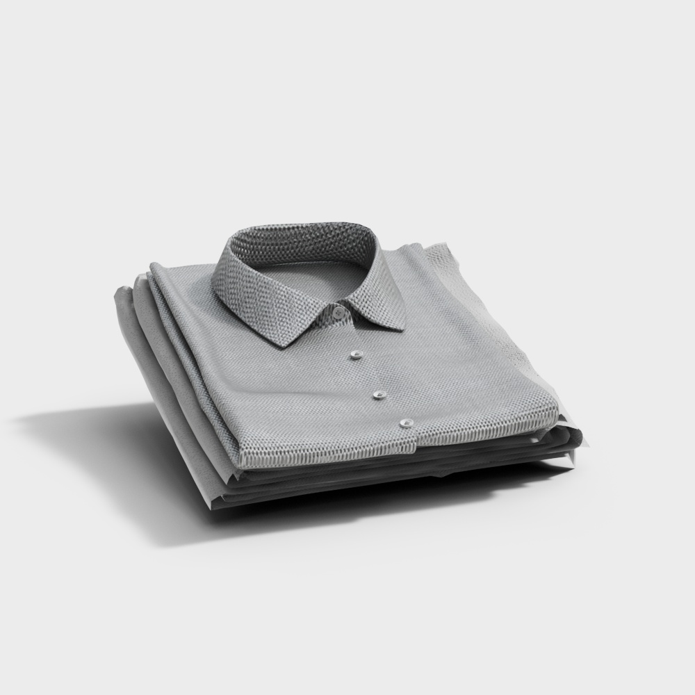 Gray Low-Poly Shirt 3D model for Urban Aesthetics