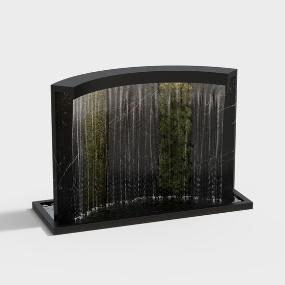 Forest Waterfall 3D model
