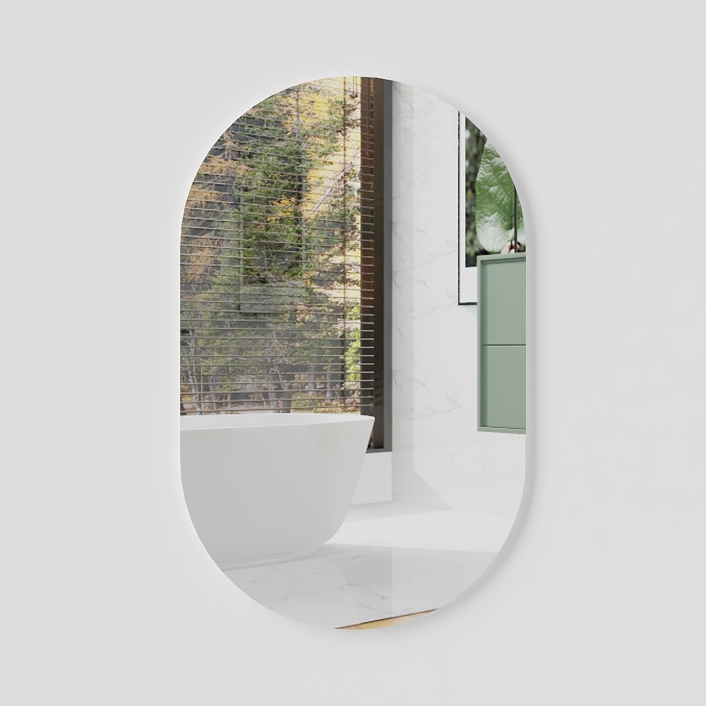 Decorative Luxury Oval Mirror 80x50cm