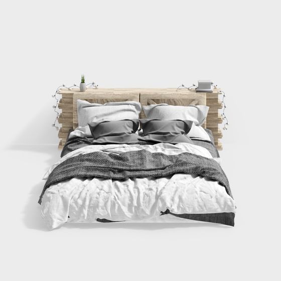 Cozy Retreat Bed 3D model for Comfortable Spaces