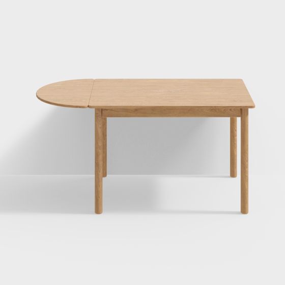 Expandable Wooden Table 3D model for Creative Projects