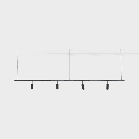 Modern Minimalist Suspension Track Light 3D model
