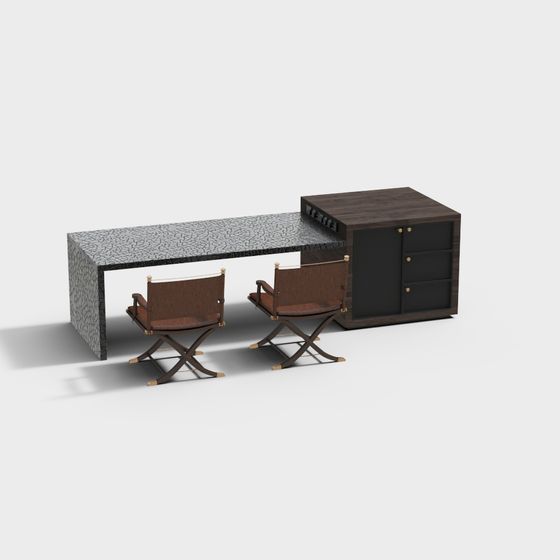 Urban Workstation 3D model for Modern Spaces