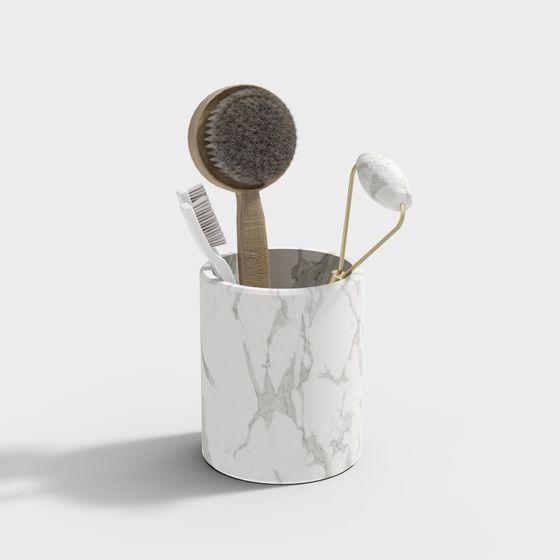 Elegant Marble Storage Cup 3D model