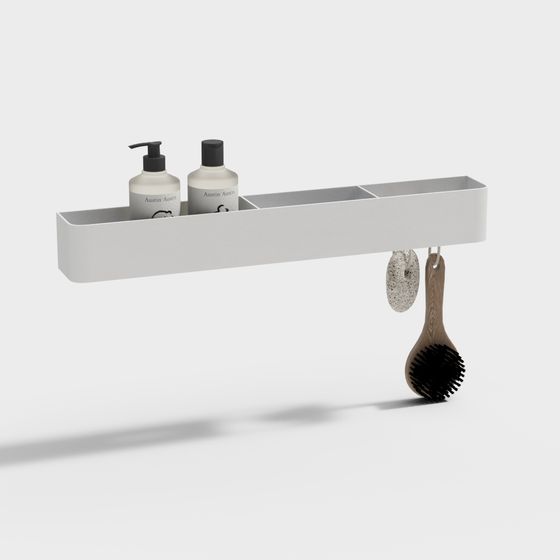 Minimalist Bathroom Shelf 3D model for Modern Interiors