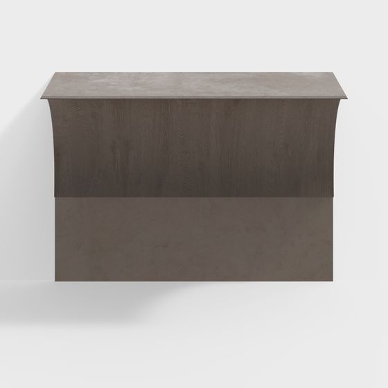 Chic Minimalist Reception Desk 3D model for Creative Spaces