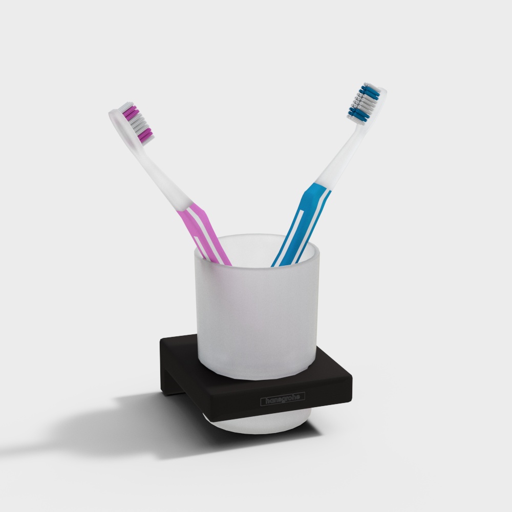 Elegant Minimalist Toothbrush Holder 3D model