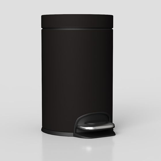 Minimalist Black Trash Can 3D model