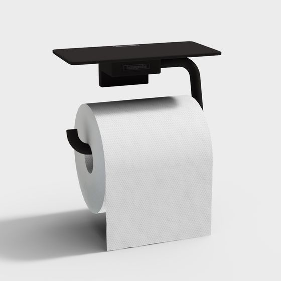 Minimalist Toilet Paper Holder 3D model for Modern Spaces