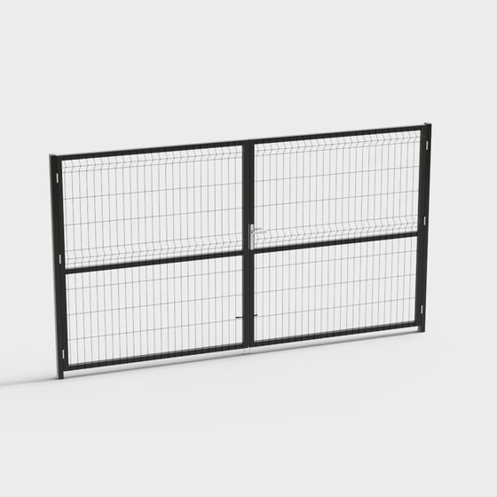 Stylish Metal Fence 3D model for Urban Design