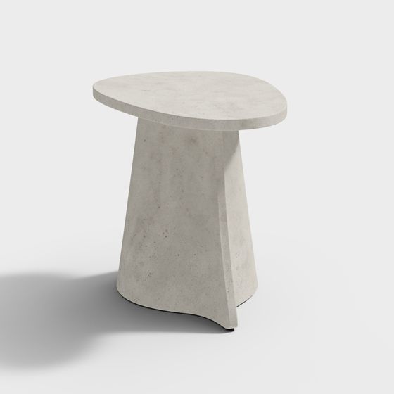 Unique Concrete Side Table 3D Model Design