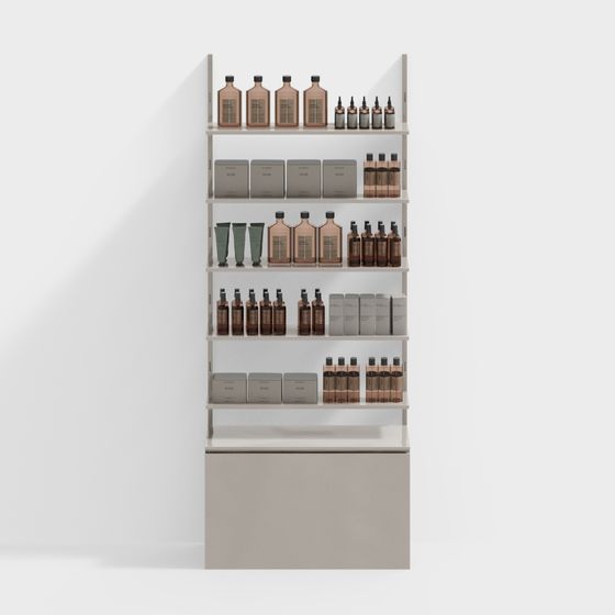 Sleek Minimalist Shelf 3D model
