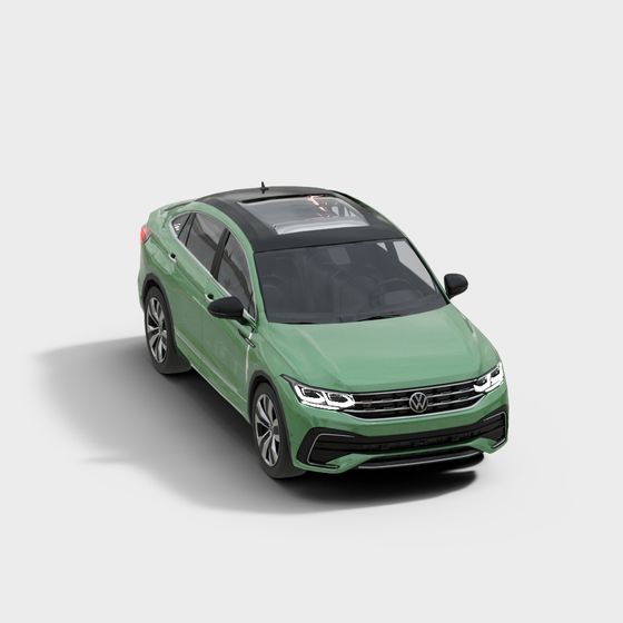 Stylish Green SUV 3D Model for Urban Design
