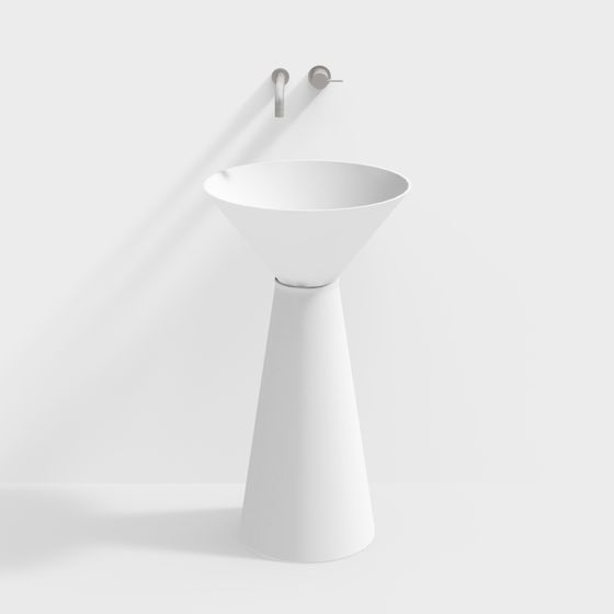 Stylish Cone-shaped Sink 3D model for Modern Interiors
