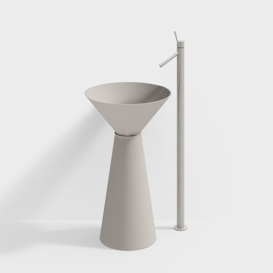 Cone-Shaped Sink 3D model for Modern Aesthetics