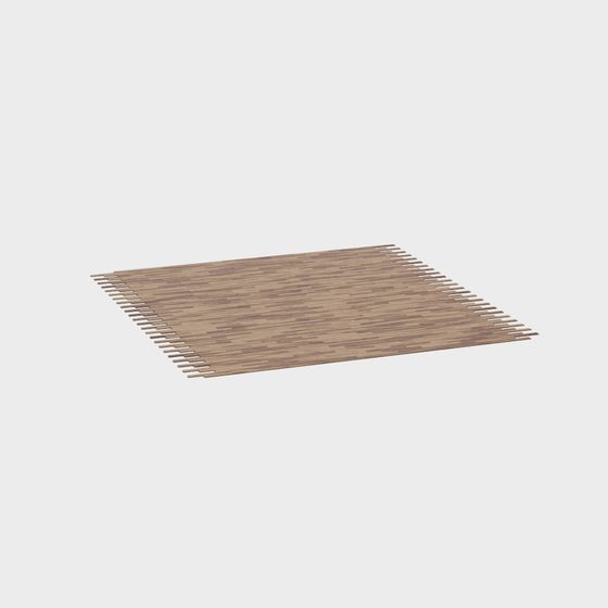Minimalist Bamboo Weave Carpet 3D model