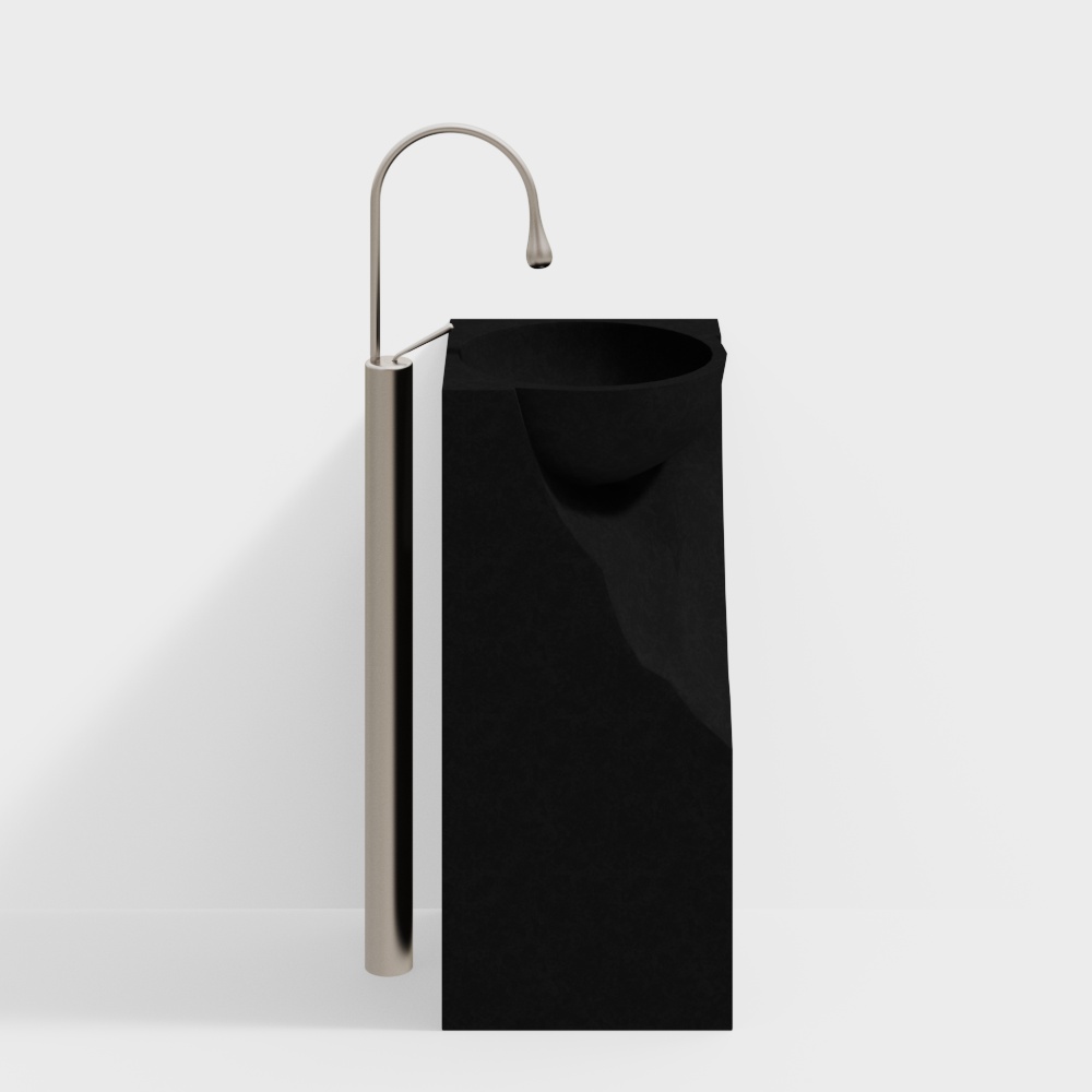 Alien-Shaped Stone Column Basin Washbasin