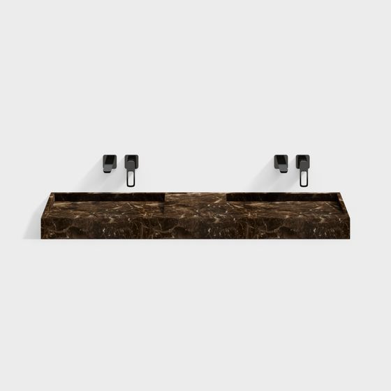 Marble Double Sink 3D Model