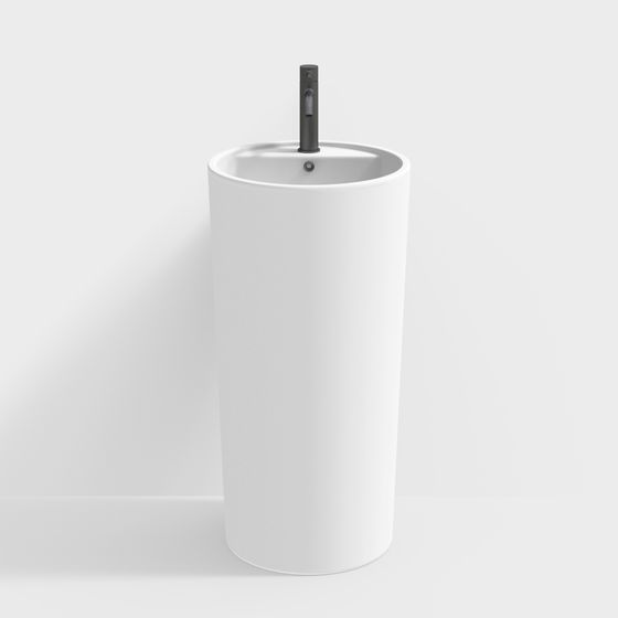Minimalist Cylinder Sink 3D model