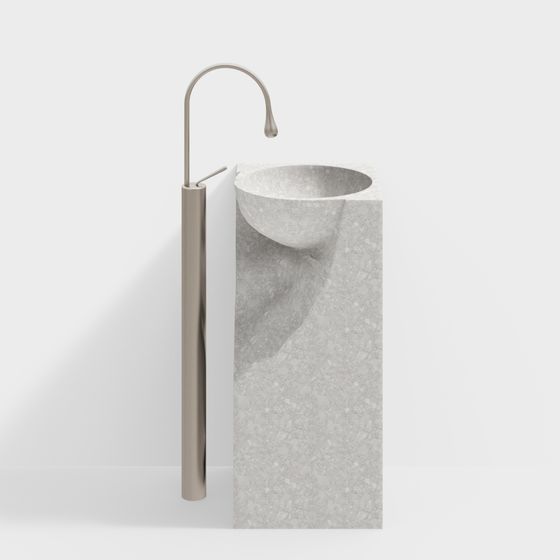 Urban Sink Low-Poly 3D model